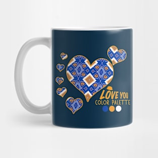 Love Flower Geometric Blue Colorful #3 Mug